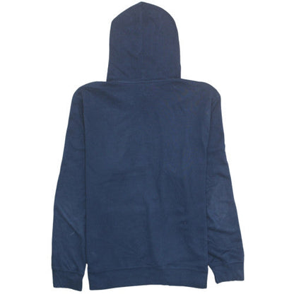 GAP Mens Blue Pullover Hoodie Medium Fleece Logo Sweatshirt