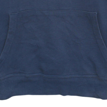 GAP Mens Blue Pullover Hoodie Medium Fleece Logo Sweatshirt