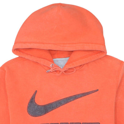 Nike Men's Orange Pullover Hoodie M Graphic Print Sportswear