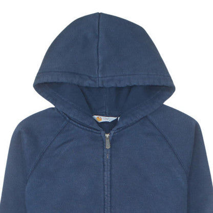 Carhartt Men's Navy Blue Full Zip Hoodie Size M Cotton Blend
