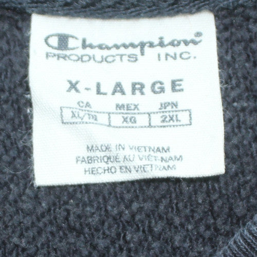 Champion Men's Navy Blue Sweatshirt XL Crew Neck Pullover Fleece