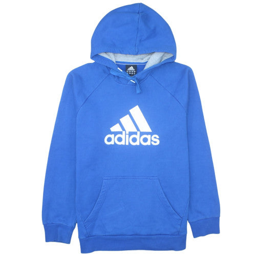 adidas Men's Blue Pullover Hoodie L Fleece Logo Sportswear