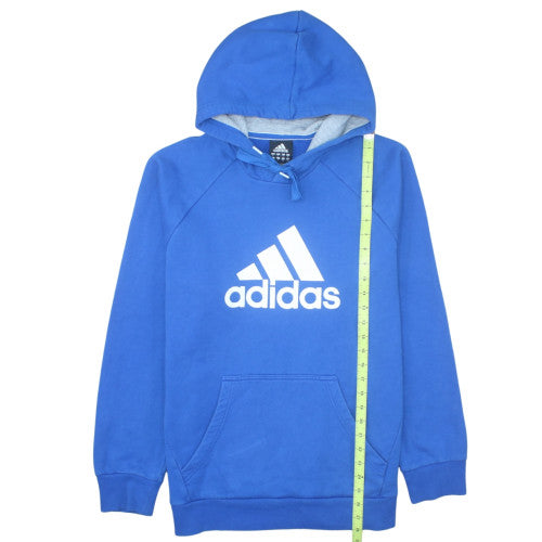 adidas Men's Blue Pullover Hoodie L Fleece Logo Sportswear