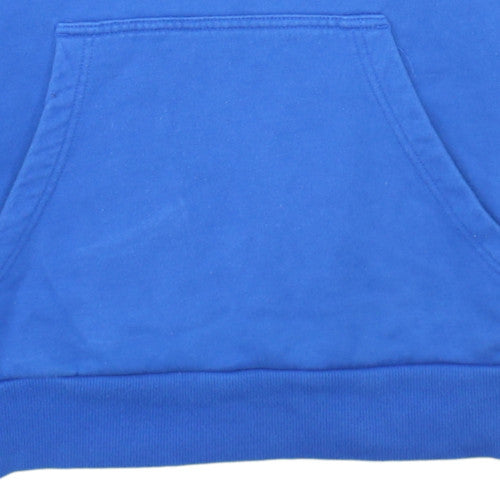 adidas Men's Blue Pullover Hoodie L Fleece Logo Sportswear