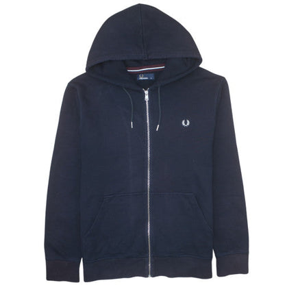 Fred Perry Men's Black XL Full Zip Hoodie Cotton Blend