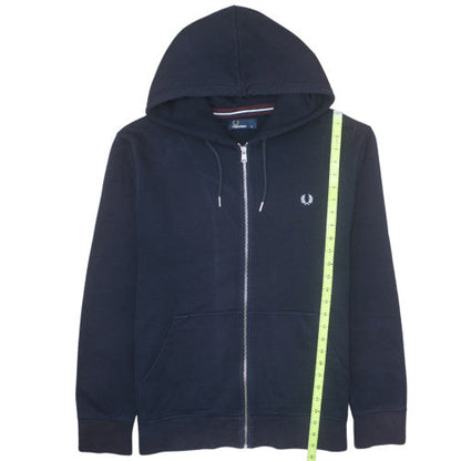 Fred Perry Men's Black XL Full Zip Hoodie Cotton Blend