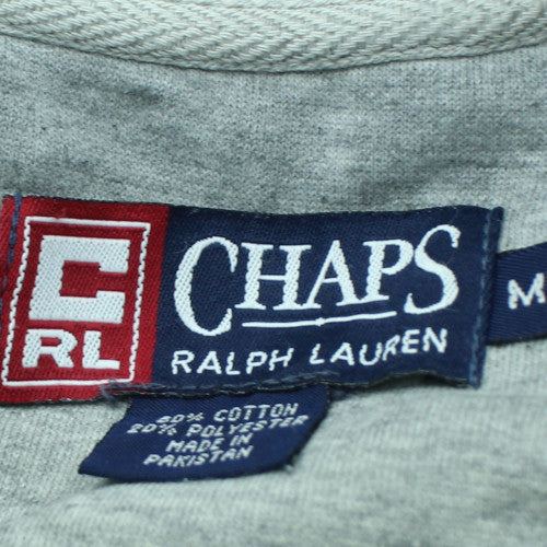 Chaps Ralph Lauren Men's Grey Sweatshirt M Crew Neck Logo Pullover