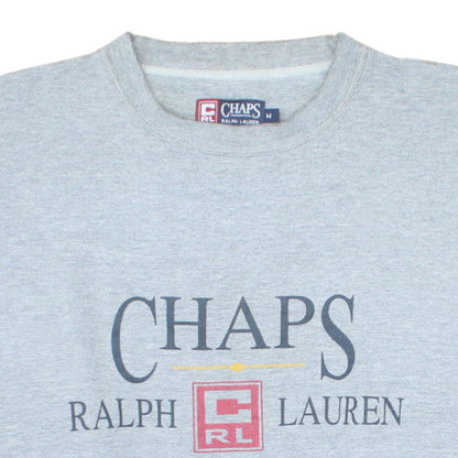 Chaps Ralph Lauren Men's Grey Sweatshirt M Crew Neck Logo Pullover