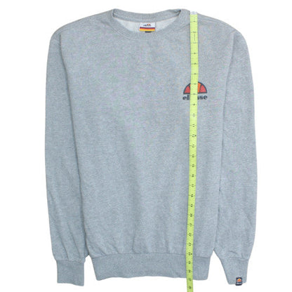 Ellesse Mens Grey Pullover Sweatshirt M Crew Neck Logo Sports Top