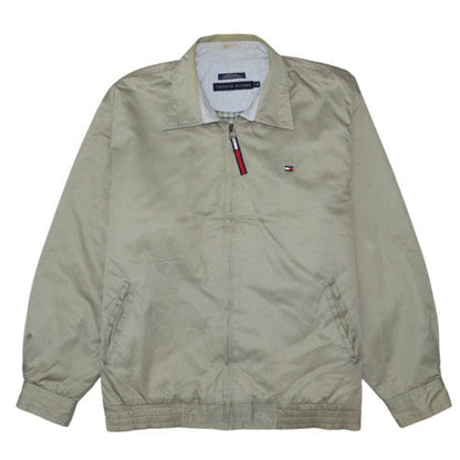 Tommy Hilfiger Men's Beige Cotton Lined Zip-Up Jacket Size L