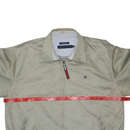 Tommy Hilfiger Men's Beige Cotton Lined Zip-Up Jacket Size L