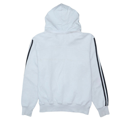 Adidas Mens White Full Zip Hoodie Size L Sports Fleece Jacket