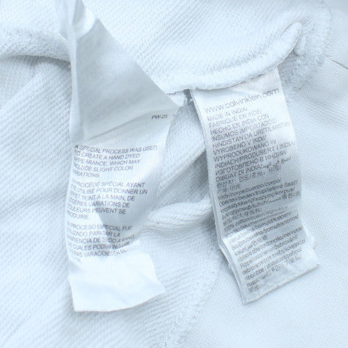 Calvin Klein Jeans Men’s White XS Crew Neck Pullover Sweatshirt