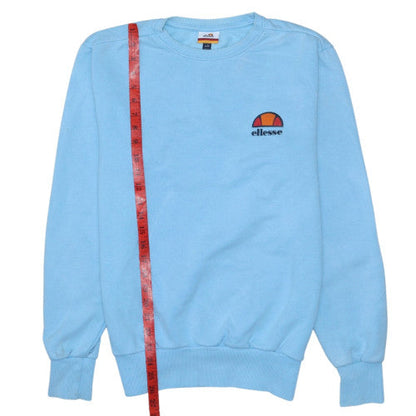 Ellesse Men's Blue Crew Neck Cotton Sweatshirt M Logo Pullover Top