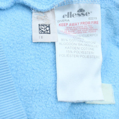 Ellesse Men's Blue Crew Neck Cotton Sweatshirt M Logo Pullover Top