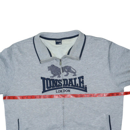 Lonsdale Men’s Grey 3XL Track Jacket Full Zip Fleece Sportswear