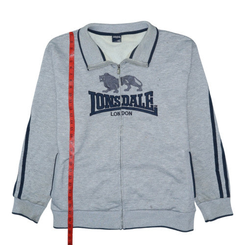 Lonsdale Men’s Grey 3XL Track Jacket Full Zip Fleece Sportswear