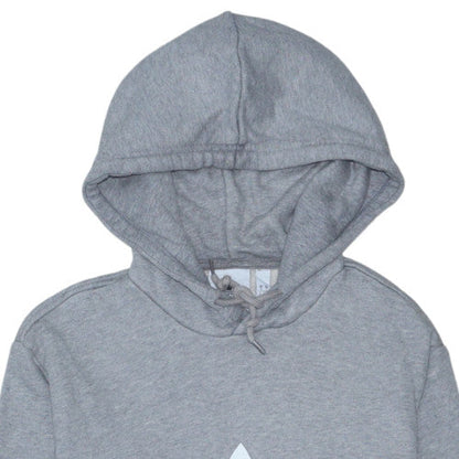 Adidas Womens Grey Hoodie Pullover Size S Trefoil Logo Casual
