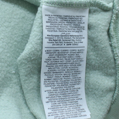 Nike Womens Mint Green Pullover Hoodie XS Cotton Blend Casual