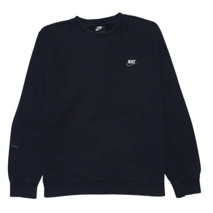 Nike Men's Black Crew Neck Sweatshirt L Classic Fleece Pullover