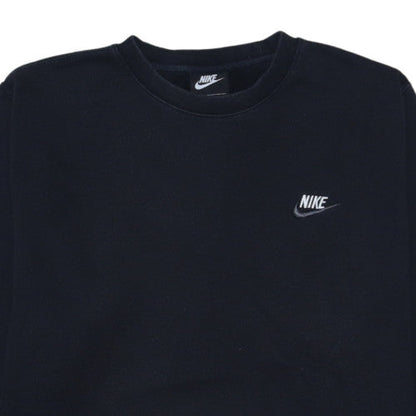 Nike Men's Black Crew Neck Sweatshirt L Classic Fleece Pullover