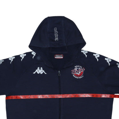 Kappa Men’s Blue Full Zip Hooded Sweatshirt XL Bristol Basketball