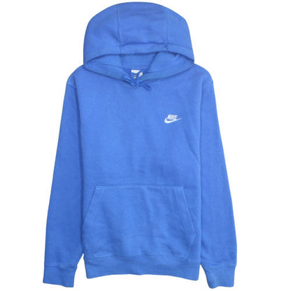 Nike Men Blue Pullover Fleece Hoodie Size S Regular Fit