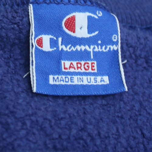 Champion Men's Blue Yale Graphic Crew Neck Sweatshirt Size L