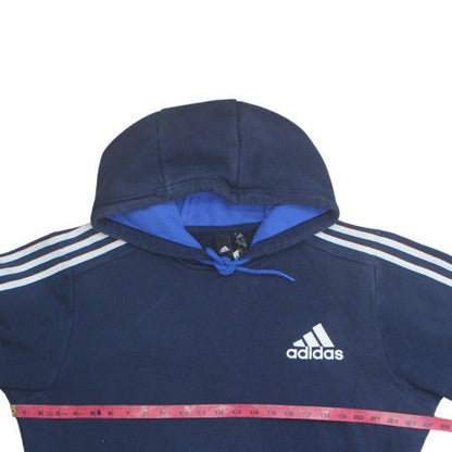 Adidas Men's Navy Blue Hoodie Pullover Long Sleeve Large
