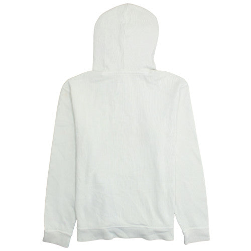 Hugo Boss Womens White Pullover Hoodie Large Logo Front
