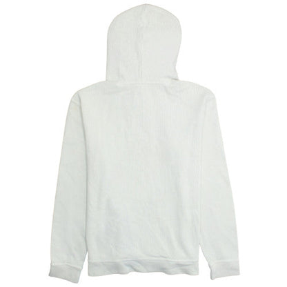 Hugo Boss Womens White Pullover Hoodie Large Logo Front