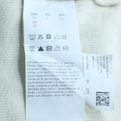 Hugo Boss Womens White Pullover Hoodie Large Logo Front