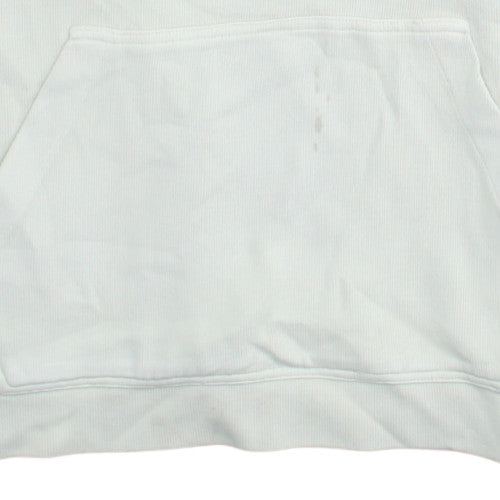 Hugo Boss Womens White Pullover Hoodie Large Logo Front