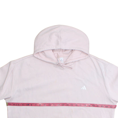 Adidas Womens Pink Pullover Hoodie 2XL Relaxed Fit Casual Sweatshirt