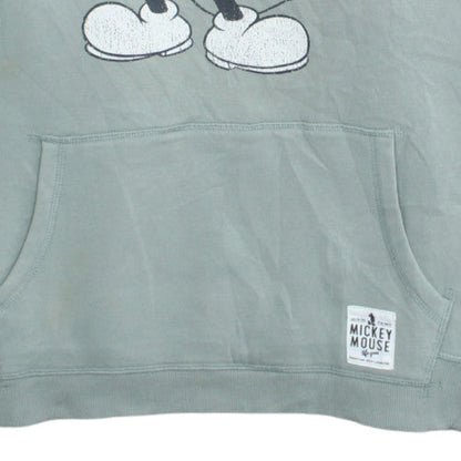H&M Disney Mickey Mouse Womens Grey Hoodie XL Pullover Hooded Sweatshirt