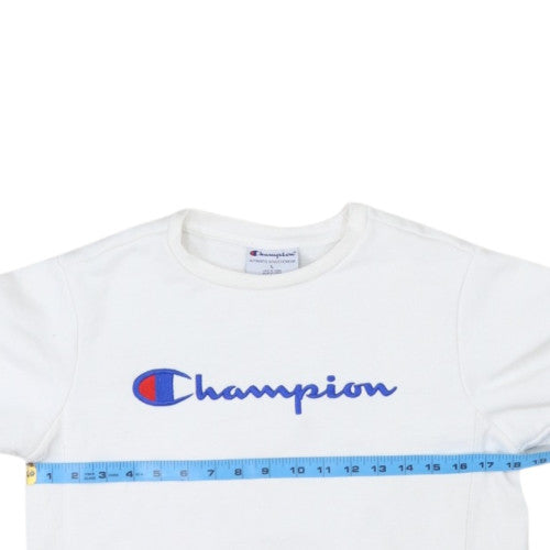 Womens UK Size L Champion White Pullover Sweatshirt