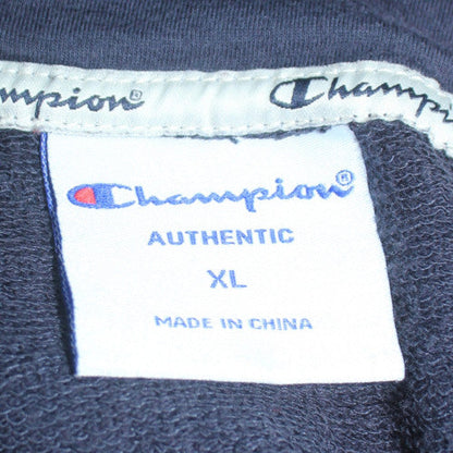 Champion Men's Blue XL Pullover Fleece Hoodie with Logo