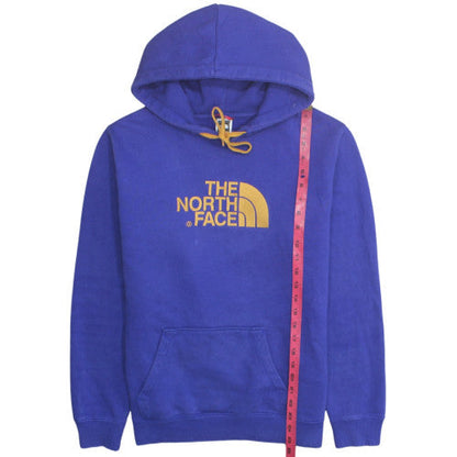 The North Face Womens Blue Pullover Hoodie Large Cotton Logo