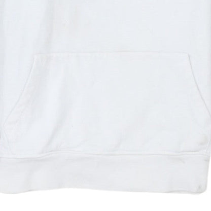 Tommy Hilfiger Mens White L Pullover Hoodie Embroidered Logo Cotton Blend