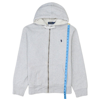 Polo Ralph Lauren Men's Grey Full Zip Hoodie Size L Cotton Blend