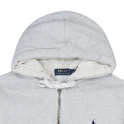 Polo Ralph Lauren Men's Grey Full Zip Hoodie Size L Cotton Blend