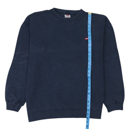 Levi's Mens Blue Pullover Crew Neck Sweatshirt L Classic Fleece