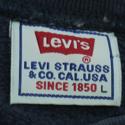 Levi's Mens Blue Pullover Crew Neck Sweatshirt L Classic Fleece