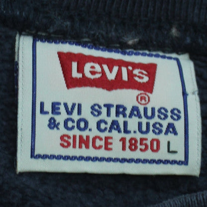 Levi's Mens Blue Pullover Crew Neck Sweatshirt L Classic Fleece