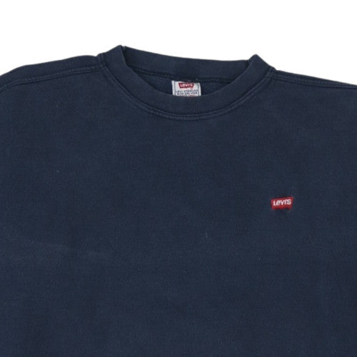 Levi's Mens Blue Pullover Crew Neck Sweatshirt L Classic Fleece