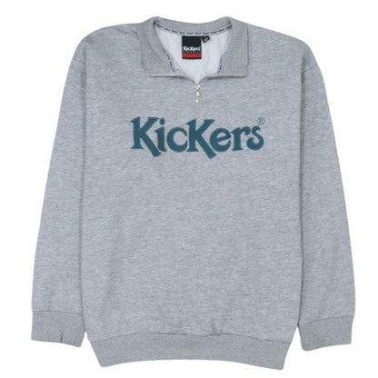 Mens UK Size M Kickers Grey 1/2 Zip Sweatshirt