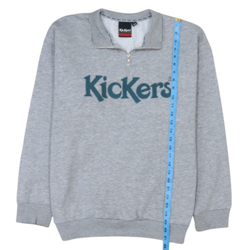 Mens UK Size M Kickers Grey 1/2 Zip Sweatshirt