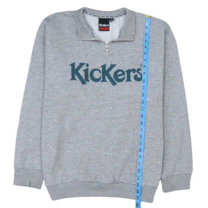 Mens UK Size M Kickers Grey 1/2 Zip Sweatshirt