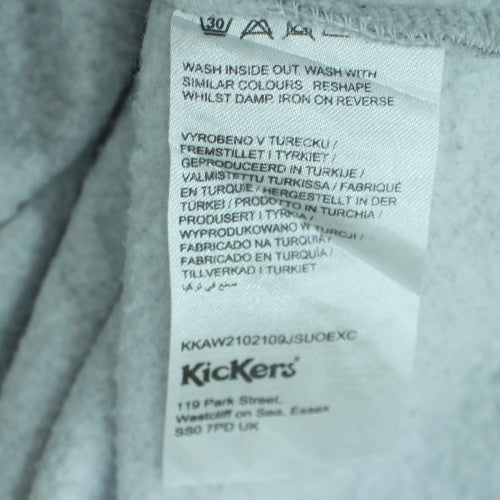 Mens UK Size M Kickers Grey 1/2 Zip Sweatshirt