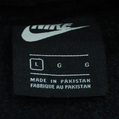Nike Womens Black Pullover Hoodie L Hooded Sweatshirt Logo Embroidered